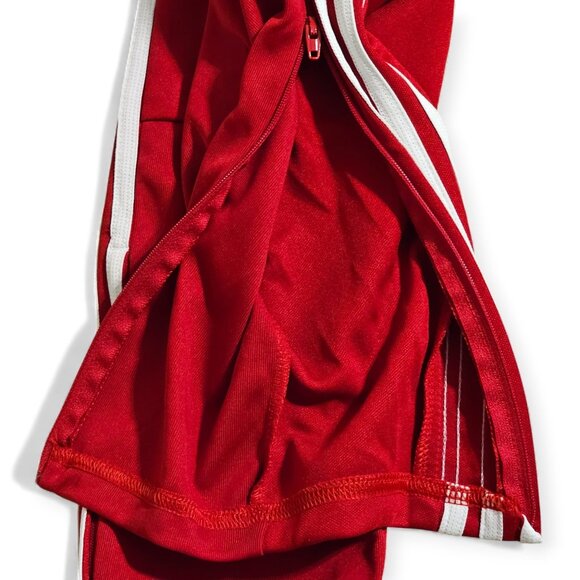Adidas Climacool Women's M Red White Athletic Jogger 3-Stripe Zip Ankle - Picture 9 of 15